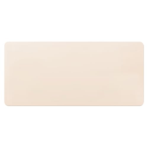BUBM Schreibtischunterlage 80x40cm, Premium Leder Mauspad, Rutschfeste Tischunterlage Schreibunterlage, Multifunktionales Office Mousepad Schreibtisch Zubehör für Büro & Homeoffice（Beige） von BUBM