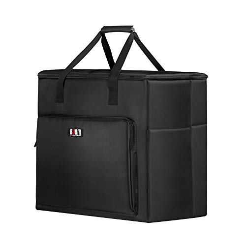 BUBM Tragetasche für Desktop-Computer, gepolsterte Nylon-Tragetasche für den Transport von Computer-Tower PC-Chassis, Monitor (bis zu 27 Zoll), Tastatur, Kabel und Maus von BUBM