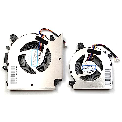 GPU und CPU Lüfter FAN Set für MSI Katana GF66 GL66 MS-1581 GF76 Pulse GL76 MS-17L1 von BUCOM