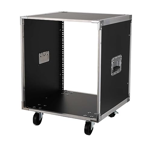 12 HE 19 Serverschrank mit Rädern, 200 kg/440lb Tragfähigkeit 4 Rollen, Tischrack Netzwerk Rack Serverschrank Audio-Rack von BUCSDG