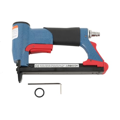 Druckluft Tacker, 125 Pcs Kapazität 1,57-6,3 Nagellänge, Pneumatische Druckluftnagler 4-16mm, Druckluftnagler für Möbelbau Autodekoration Innendekoration, Holzbearbeitung Heimwerkerbedarf von BUCSDG