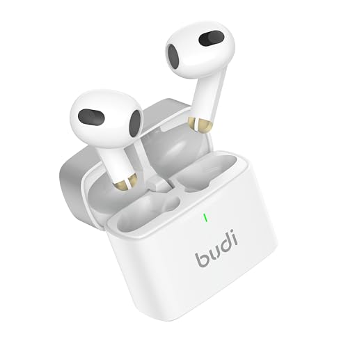 budi True Wireless Kopfhörer Bluetooth Version 5.3 mit integriertem Mikrofon, Stereo, extra Bass, Weiß budi True Wireless Kopfhörer Bluetooth Version 5.3 mit integriertem Mikrofon, Stereo, extra Bass, Weiß von BUDI