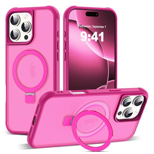 BUGARORE Schutzhülle für iPhone 16 Pro Max: Unsichtbarer magnetischer O-Ring-Ständer, kompatibel mit MagSafe militärischer Qualität, durchscheinende Hülle, tolles Griffgefühl, Hüllen für iPhone 16 Pro BUGARORE Schutzhülle für iPhone 16 Pro Max: Unsichtbarer magnetischer O-Ring-Ständer, kompatibel mit MagSafe militärischer Qualität, durchscheinende Hülle, tolles Griffgefühl, Hüllen für iPhone 16 Pro von BUGARORE