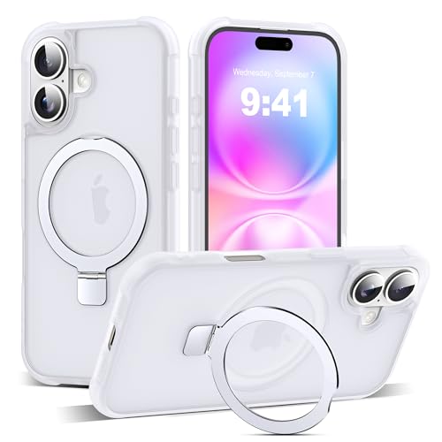 BUGARORE Schutzhülle für iPhone 16: Unsichtbarer magnetischer O-Ring-Ständer, kompatibel mit MagSafe militärischer Qualität, durchscheinende Hülle, tolles Griffgefühl, Hüllen für iPhone 16 15,5 cm BUGARORE Schutzhülle für iPhone 16: Unsichtbarer magnetischer O-Ring-Ständer, kompatibel mit MagSafe militärischer Qualität, durchscheinende Hülle, tolles Griffgefühl, Hüllen für iPhone 16 15,5 cm von BUGARORE