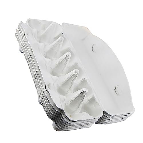 1 Satz 20St Brei-Eier-Tablett Kühlschrank Eierablage Ei-Organizer aus Papier Eiertransportbox für Eier Papiermaschee Eierkarton Eierregal Eierspender Zellstoff Light Grey BUGUUYO von BUGUUYO