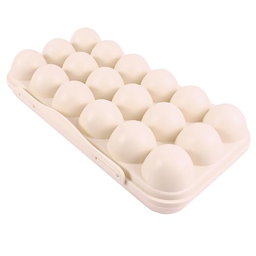 2St Eierlocher mit Deckel Halter für Eierschalen Eierhalter für gefüllte Eier mit Deckel Eierkartons aufbewahrungsdose storage boxes Eierverschlussbehälter Khaki BUGUUYO von BUGUUYO