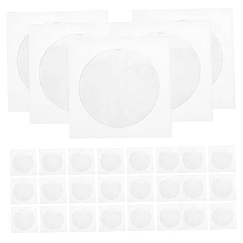 BUGUUYO 100st Cd-verpackungsbeutel Cd-hüllen Aufbewahrungsbox Für Medien Cd-DVD-hüllen DVD-Speicher Cd-Halter-Fall Cd-aufbewahrungstaschen Cd-Organizer-hüllen Schutz Papier Tragbar Weiß von BUGUUYO