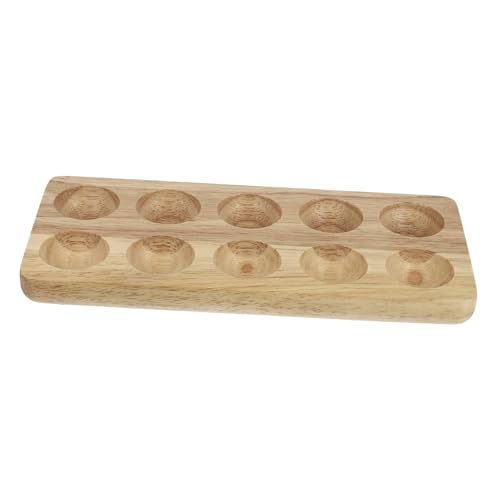 BUGUUYO 1Stk Eierschale aus Holz Eierablage Eierkartons Speisekammer Eier-Organizer Kocher Eierhalter aus Holz Eierständer für Küche einfaches Eierregal Aufbewahrungsbasis für Eier hölzern von BUGUUYO
