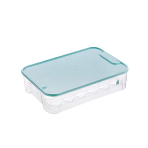 BUGUUYO Tablett Deckel 24 Lagerung Box Stapelbar Fall Frische Container für Kühlschrank von BUGUUYO