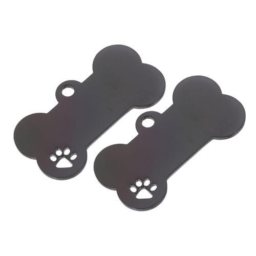 BUGUUYO 2 Stück Hundemarke-Schlüsselanhänger klein groß Personifizieren Löcher für leer gravierte Hundemarke Hundetags etiketten aus edelstahl Metallanhänger Rostfreier Stahl Schwarz BUGUUYO 2 Stück Hundemarke-Schlüsselanhänger klein groß Personifizieren Löcher für leer gravierte Hundemarke Hundetags etiketten aus edelstahl Metallanhänger Rostfreier Stahl Schwarz von BUGUUYO