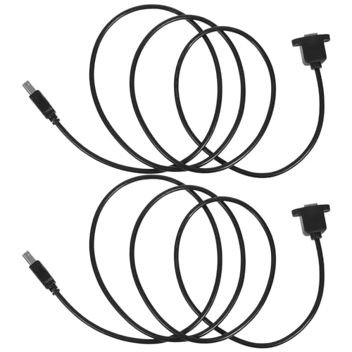 BUGUUYO 2 Stück Verlängerungskabel Usb Führen Draht Lang Dünn Multi Klein Mehrere Erweiterungen Basic Schlank Doppelt Geflochten Weiß Mit Druckerzubehör Schwarz Pvc von BUGUUYO