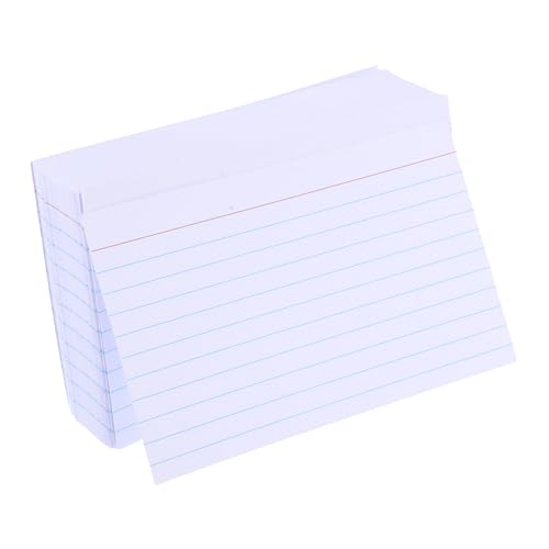 BUGUUYO 200 Stück Karteikarte Karteikarten der Schule Karten mit Tabs leere Karteikarten Wortnotizkarten linierte Notizkarte College -Vorräte Memo-Karte Papier von BUGUUYO