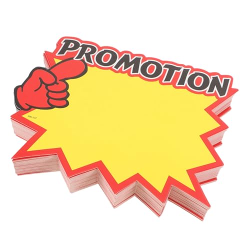 BUGUUYO 200 Stück Schild Anzeige Etiketten Einzelhandel Markt Verkaufsschild Leer Stichworte Verkaufstags Groß Papier Schüttgut 230g Weißer Karton Yellow BUGUUYO 200 Stück Schild Anzeige Etiketten Einzelhandel Markt Verkaufsschild Leer Stichworte Verkaufstags Groß Papier Schüttgut 230g Weißer Karton Yellow von BUGUUYO