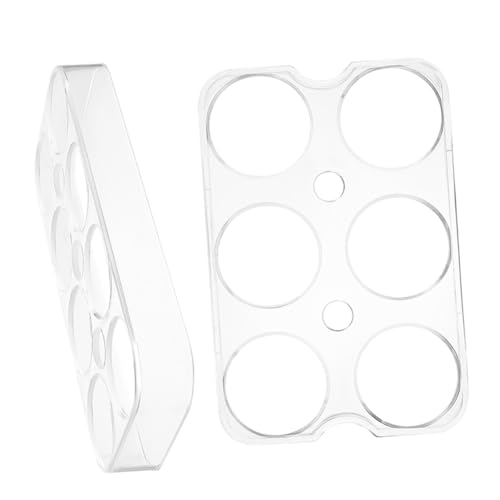 BUGUUYO 2st Eierregal Mit Seitentür Eierbehälter Kühlschrankorganisatoren Und -aufbewahrung Kühlschrank Eierhalter Eieraufbewahrung Für Den Kühlschrank Enteneierkartons Plastik Transparent von BUGUUYO