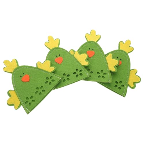 BUGUUYO 4 Stück Osterschmuck Partyversorgung Partydekorationen Dekorative Ostereihalter Partyzubehör Eierbehälter Osterparty Versorgung Wiederverwendbare Aufbewahrungstaschen Green Tuch von BUGUUYO