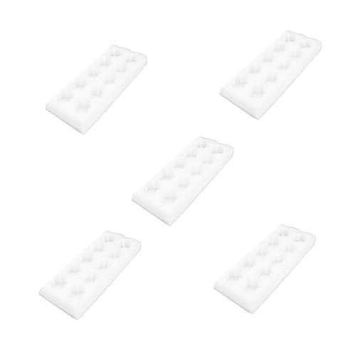 BUGUUYO 5St Aufbewahrungsbehälter für Eier gefüllte Eier Essenstabletts Kühlschrank Eierhalter Eiertablett aus Perlwolle Lebensmittel Eierschale Verpackung Eierständer Perlenbaumwolle Weiß von BUGUUYO