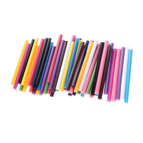 BUGUUYO 60 Stück Heißschmelzender Klebestift Heißklebestifte Braun Mulchkleber Fix Mini Sticks Für Heißkleber Hitze Klebestifte Klebeprojekte Heißschmelzklebestab Farbe Basteln Werkzeug von BUGUUYO