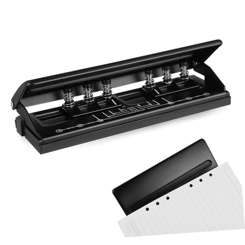 BUGUUYO Locher einstellbar Stanzen Maschine Stanzlöcher Schläge sechs Tiny Hole Puncher Papierstanzwerkzeug Loch Punch beenden Papier Puncher Handheld Loch Punch Craft Hole Punch Plastik von BUGUUYO