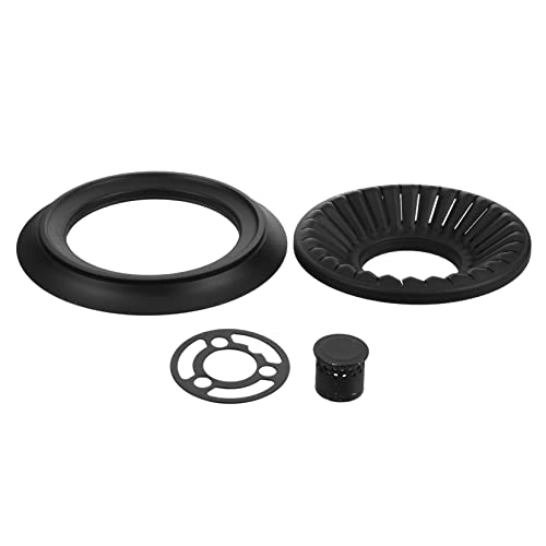 Gasherd Abdeckung Wok-pfannenstützring Gasherd-wok-ring Gasringreduzierer Wok-haube Sparen Windschutzscheibe Für Gasherd Ofenauskleidungskappe Rostdeckel Black Rostfreier Stahl BUGUUYO von BUGUUYO