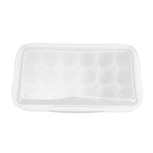 Kasten Kühlschrank-Eier-Organizer aufbwahrungsbox bewahrungsbox aufbewahrungbox automatisch für Lebensmittel Aufbewahrungsbehälter für Eier Eierspender Plastik Weiß BUGUUYO von BUGUUYO
