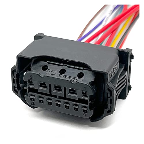 12 Pin Auto L Lampe Scheinwerfer Stecker Kabelbaum Auto Elektronischer Wasserdichter Stecker 61132359991 Kompatibel mit B~W 1-1452335-1 1-1452334-1 (Color : 12Pin Black, Size : 1 Pc with 15cm Wire) von BUIEX