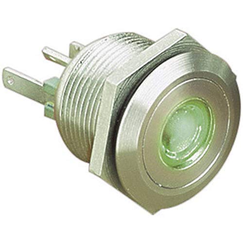 Bulgin MPI001/28/GN Vandalismus-Drucktaster, 24 V/DC, 0,05 A, 1 x Aus/(ON), grüne Erinnerung (Ø x L), 22 mm x 32,7 mm IP von BULGIN