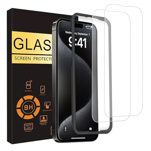 BULLAZO Business Accessoires 2 Stück Schutzfolie für iPhone 15 Fullscreen Displayschutz mit robuster Panzerung, Kratzerschutz Protector Glasschutz von BULLAZO Business Accessoires