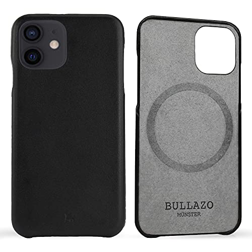 BULLAZO Menor Classic – kompatibel mit iPhone 12/12 Pro 6,1“ Case Handy Hülle Leder, schwarz von BULLAZO Business Accessoires