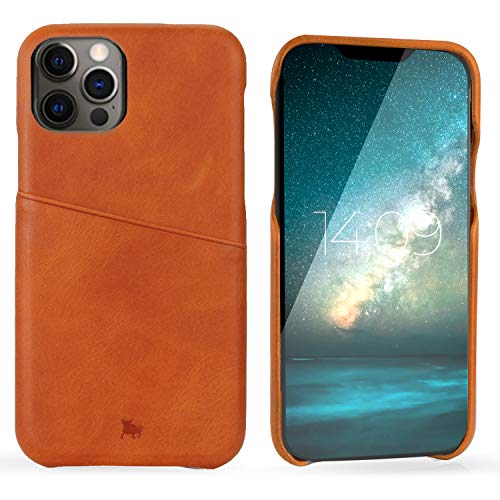 BULLAZO Menor Urban – kompatibel mit iPhone 12 iPhone 12 Pro Case Handy Hülle aus hochwertigem Leder 6,1“ Cognac von BULLAZO Business Accessoires