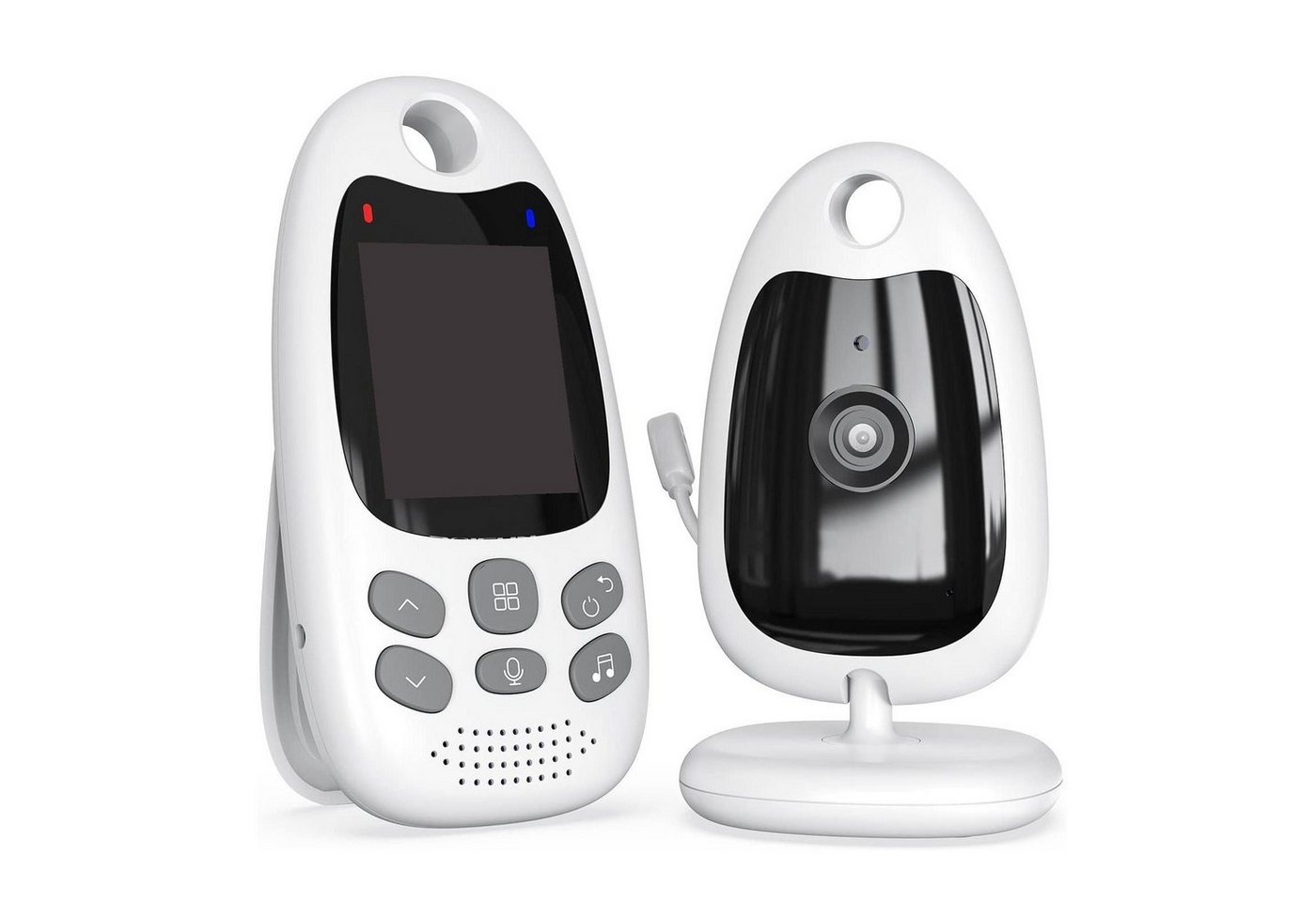 BUMHUM Video-Babyphone Babyphone mit Kamera Tragbares Vox-Funktion Temperatursensor, Gegensprechanlage Schlaflieder Lange Akkulaufzeit, Nachtsicht-Video-Babyfon 2,4 Ghz, Intelligentes Standby Baby Monitor von BUMHUM
