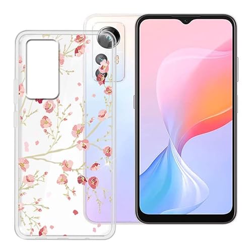 BUNAL für Blackview A85 (6.50") Handyhülle, Silikon Handyhülle, Transparente Silikon Handyhülle, Handyhülle, rutschfeste Handyhülle, Silikon Schutzhülle-Kleine Blumen-WM84 von BUNAL