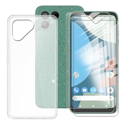 BUNAL für Fairphone 4 (6.30") Handyhülle + (3 Sätze) Gehärtetes Glas, Transluzentes Weiß Silikon Handyhülle, rutschfeste Schutzhülle, Stoßfest Handyhülle von BUNAL