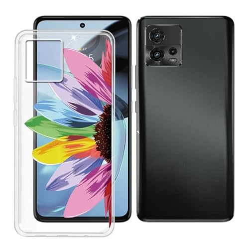 BUNAL für Motorola Moto G72 (6.55") Handyhülle, Silikon Handyhülle, Transparente Silikon Handyhülle, Handyhülle, rutschfeste Handyhülle, Silikon Schutzhülle-WMA57 von BUNAL