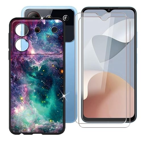 BUNAL für ZTE Blade A54 (6.60") Handyhülle + Displayschutz(2 Sätze), Silikon Hülle rutschfeste Stoßkasten Schale Schutzhülle + Gehärtetes Glas - Fäulnis 2 von BUNAL