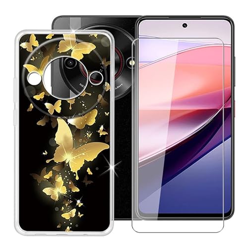 BUNAL für ZTE Nubia Focus 5G (6.60") Handyhülle + Gehärtetes Glas, Silikon Hülle rutschfeste Stoßfest Sturzsichere Transparent Schutzhülle - Fäulnis 1 von BUNAL