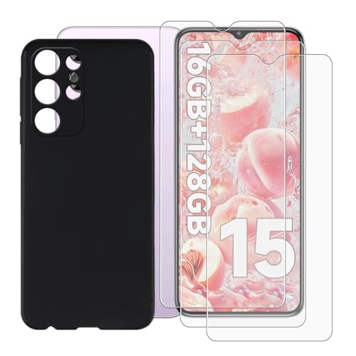 BUNALFaa Hülle + (3 Sätze) Gehärtetes Glas für Oukitel C1 (6.52") Handyhülle Silikon Cover Schutzhülle Schale Black Schutzhülle Bumper - Displayschutzfolie - Schwarz von BUNALFaa