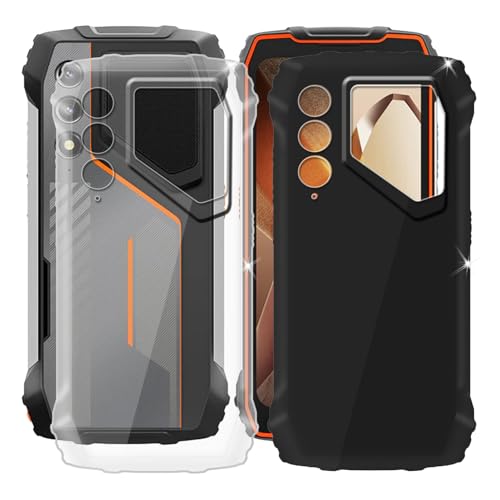 BUNALFaa Hülle für Blackview 0scal pilot1 Cover, Handyhülle rutschfeste Stoßfest Sturzsichere Schutzhülle Schale Weich Silikon Case - (2 Sätze) Schwarz+Transparent von BUNALFaa
