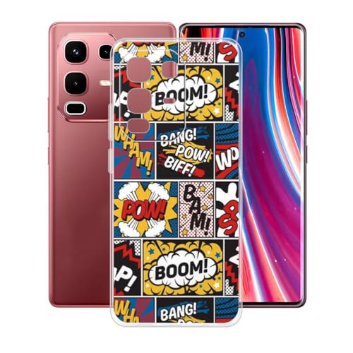 BUNALFaa Hülle für Infinix Note 50s 5G+ (6.78") Cover, Transparent Handyhülle rutschfeste Stoßfest Sturzsichere Schutzhülle Schale Weich Silikon Case für -Slogan von BUNALFaa