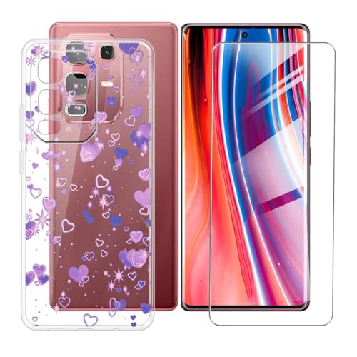 BUNALFaa Hülle für Infinix Note 50s 5G+ (6.78") Cover Handyhülle + Gehärtetes Glas schutzfolie Displayschutzfolie, Hüllen Sturzsichere Schutzhülle Transparent Weich Silikon Case -Atmosphärengefühl von BUNALFaa