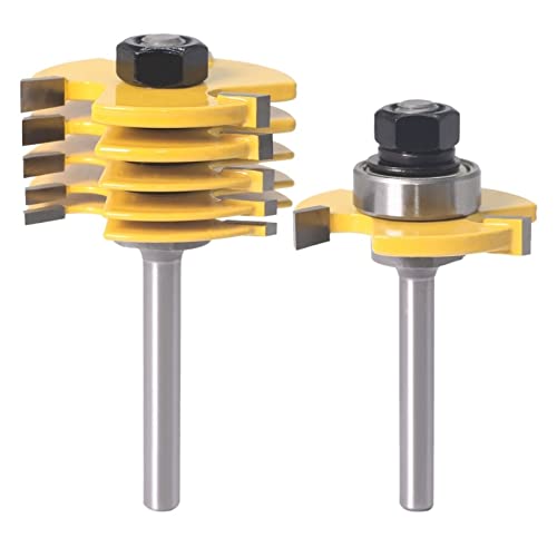 Router Bits, Router Bit Set, 2-teiliges Fugen-Schlitz-Fräser-Set, 3-Flügel-Fräser-Set, 6 mm, 6,35 mm, 8 mm Schafttiefe Schlitzfräser-Fräser mit 6 verschiedenen Schnittlängen: 1/16 Zoll, 3/32 Zoll, 1/8 Router Bits, Router Bit Set, 2-teiliges Fugen-Schlitz-Fräser-Set, 3-Flügel-Fräser-Set, 6 mm, 6,35 mm, 8 mm Schafttiefe Schlitzfräser-Fräser mit 6 verschiedenen Schnittlängen: 1/16 Zoll, 3/32 Zoll, 1/8 von BUNGAA