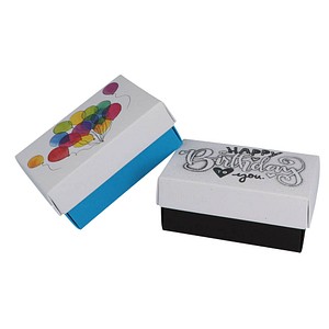2 BUNTBOX Geburtstag L Geschenkboxen-Set weiß von BUNTBOX