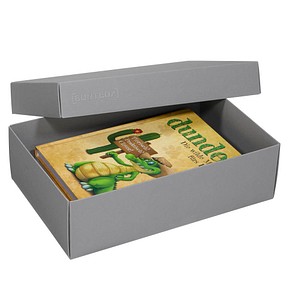 2 BUNTBOX L Geschenkboxen 3,6 l grau 26,6 x 17,2 x 7,8 cm von BUNTBOX