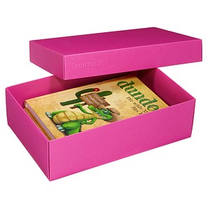 2 BUNTBOX L Geschenkboxen 3,6 l pink 26,6 x 17,2 x 7,8 cm von BUNTBOX