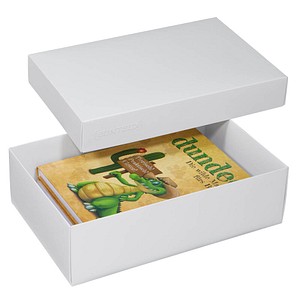2 BUNTBOX L Geschenkboxen 3,6 l weiß 26,6 x 17,2 x 7,8 cm von BUNTBOX