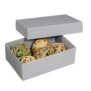 3 BUNTBOX M Geschenkboxen 1,1 l grau 17,0 x 11,0 x 6,0 cm von BUNTBOX