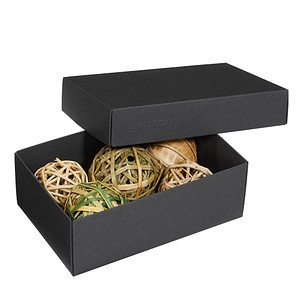 3 BUNTBOX M Geschenkboxen 1,1 l schwarz 17,0 x 11,0 x 6,0 cm von BUNTBOX