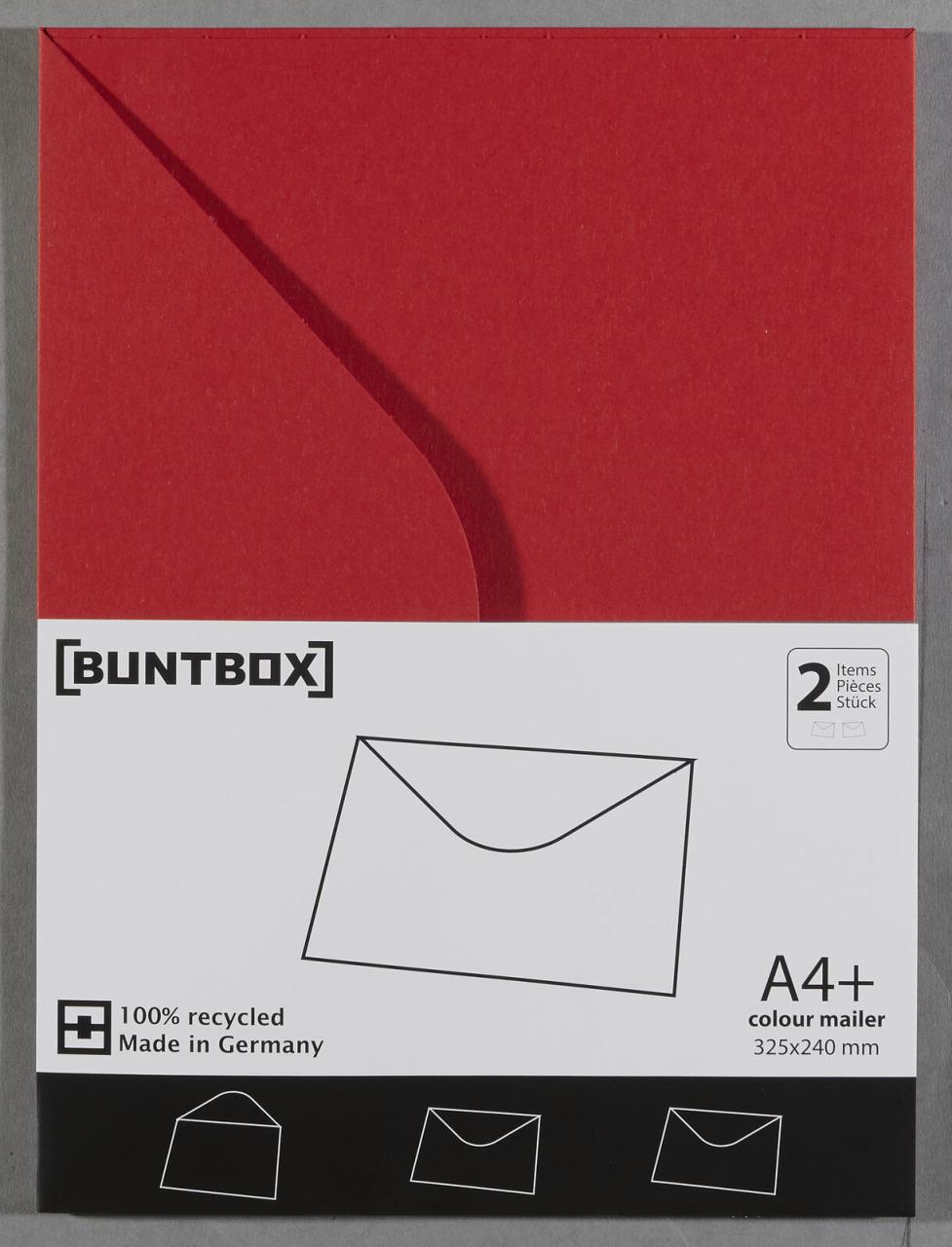 BUNTBOX Briefumschläge DIN C4 ohne Fenster Steckverschluss von BUNTBOX