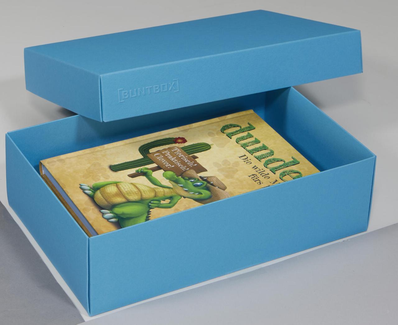 BUNTBOX Geschenkboxen Buntbox Geschenkbox L blau 2St 3,6 l - 26,6 x 17,2 x 7,... von BUNTBOX