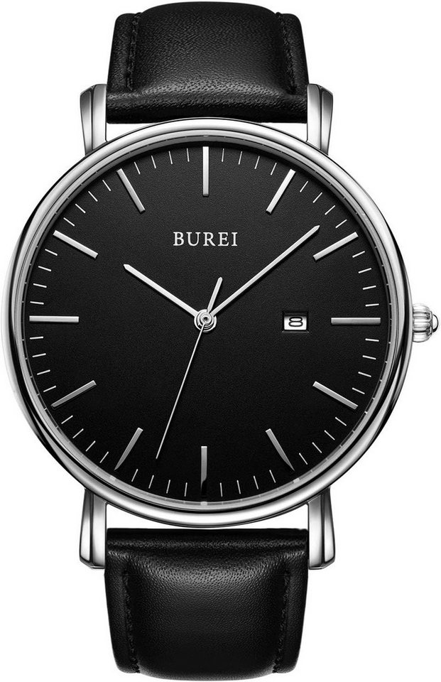 BUREI Fur Herren mit Minimalistisch Analog Quarz Wasserdicht Ultradünne Watch, Elegante mit Lederarmband, Kratzfestem Glas und Wasserschutz BUREI Fur Herren mit Minimalistisch Analog Quarz Wasserdicht Ultradünne Watch, Elegante mit Lederarmband, Kratzfestem Glas und Wasserschutz von BUREI