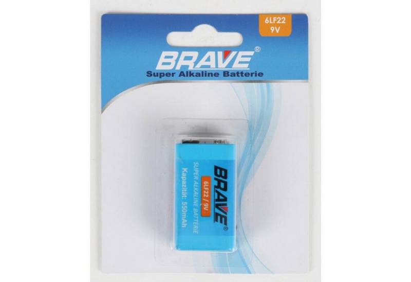 BURI 12 Stück Brave Super Alkaline-Batterien Block 6LF22 9V 550mAh Großpack Batterie, (12 St) von BURI